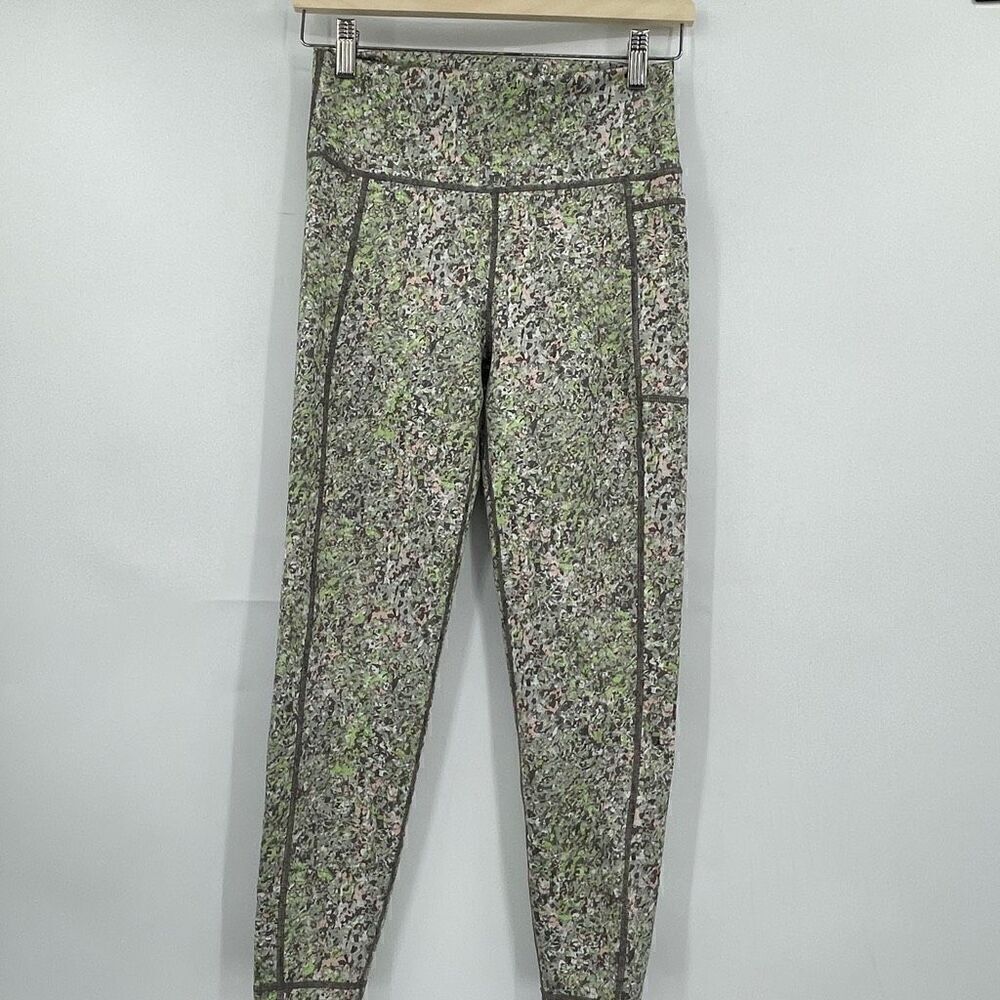 Sweaty Betty Green Alert Pebble The Super Sculpt Full Length Leggings Medium